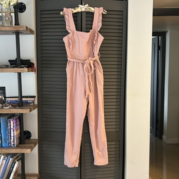 Pink Ruffle Jumpsuit - Picture 2 of 3